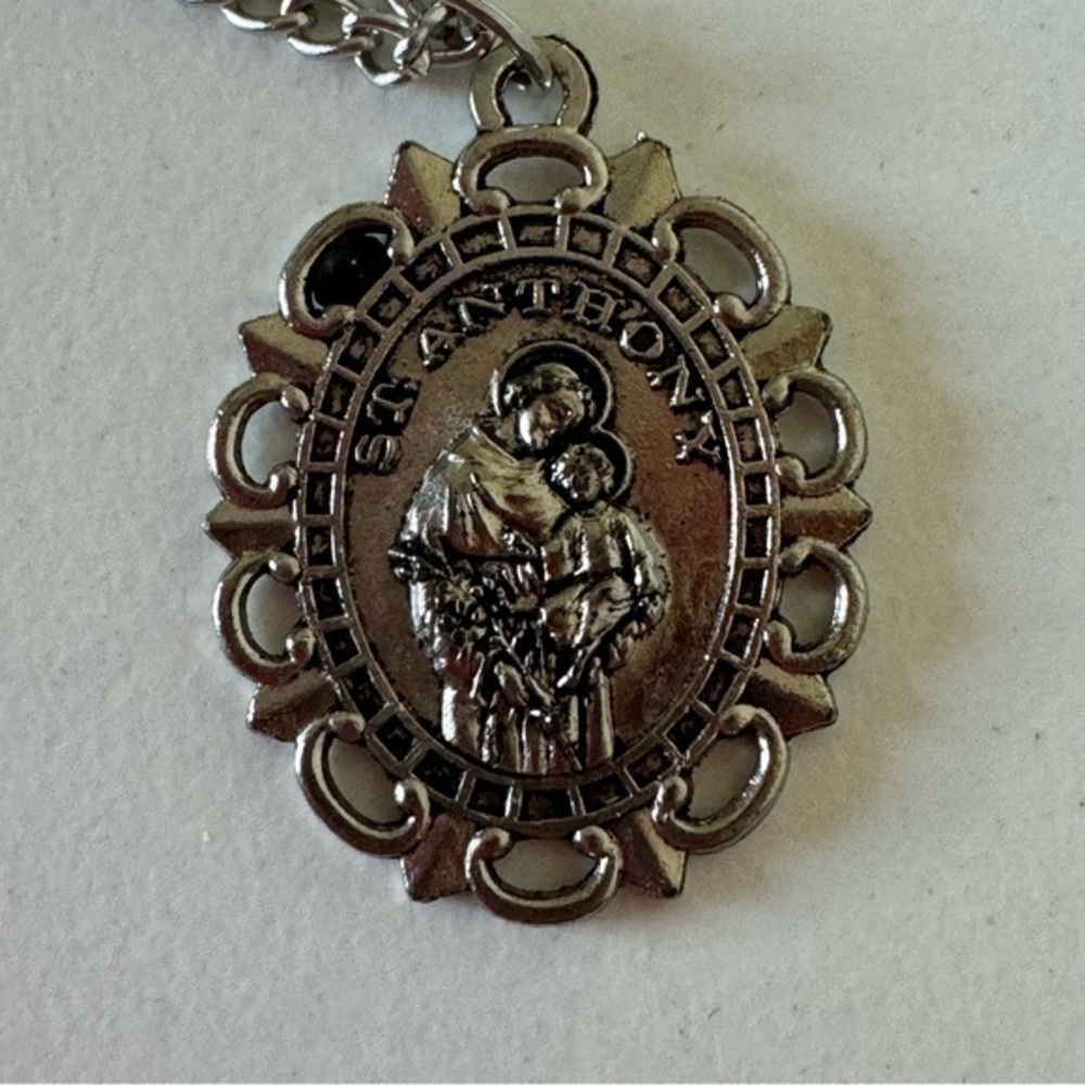 Hobby Lobby St Anthony Silver Metal Unisex Necklace Brand NEW